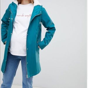 Asos Maternity Fleece Lined Rain Coat Size 10